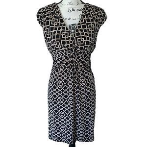 KIARA black & tan short sleeve dress XXL